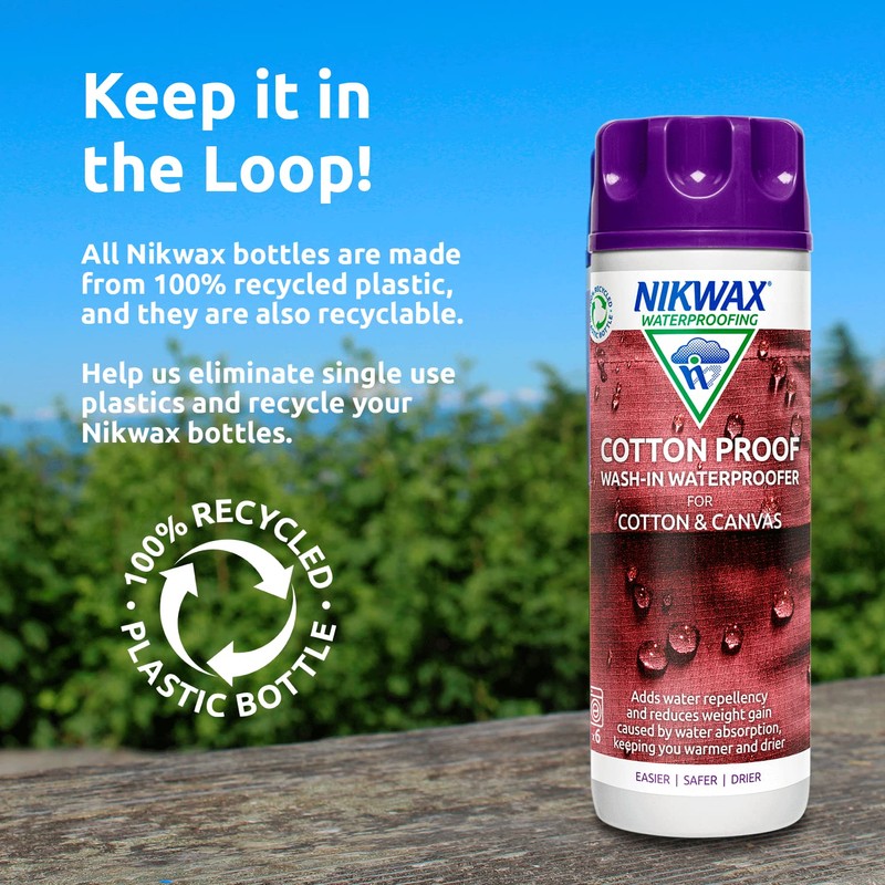 Nikwax COTTON PROOF Wash-in Waterproofing for Cotton Fabric, Polycotton &