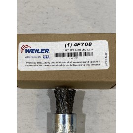 WEILER 90191 Med Knot Wire End Brush,Steel,3/