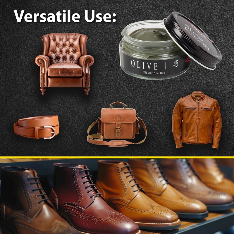 Kelly's Olive Shoe Polish 1.5 oz - Professional Leather Shoe