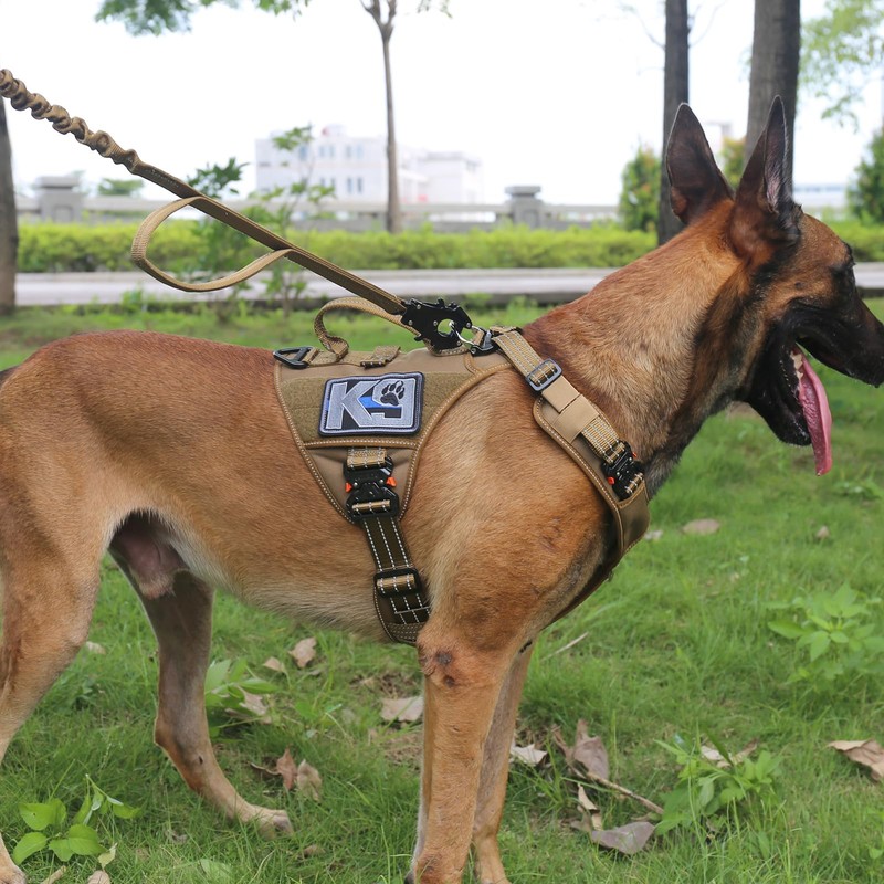 ICEFANG GN8 Tactical Dog Harness with 4X Metal Buckles for