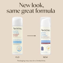 Aveeno Terapia para Eccema - Crema de gel para alivio de rescate con protector de piel de avena coloidal, alivia y enfría instantáneamente los brotes 