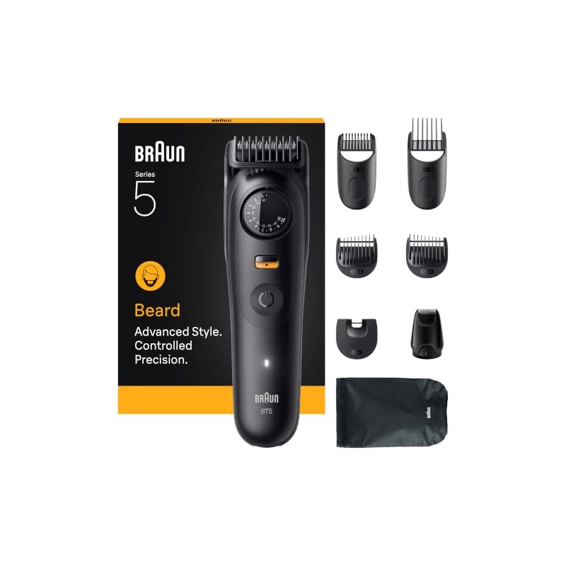 Braun Series 5 Beard Trimmer, +8 Styling Tools, Ultra Sharp