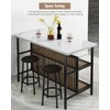 AWQM Kitchen Island with Seating & Storage Shelf, Modern Bar