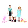 Family Dolls Set of Dad Pregnant Mom Girl Boy Children