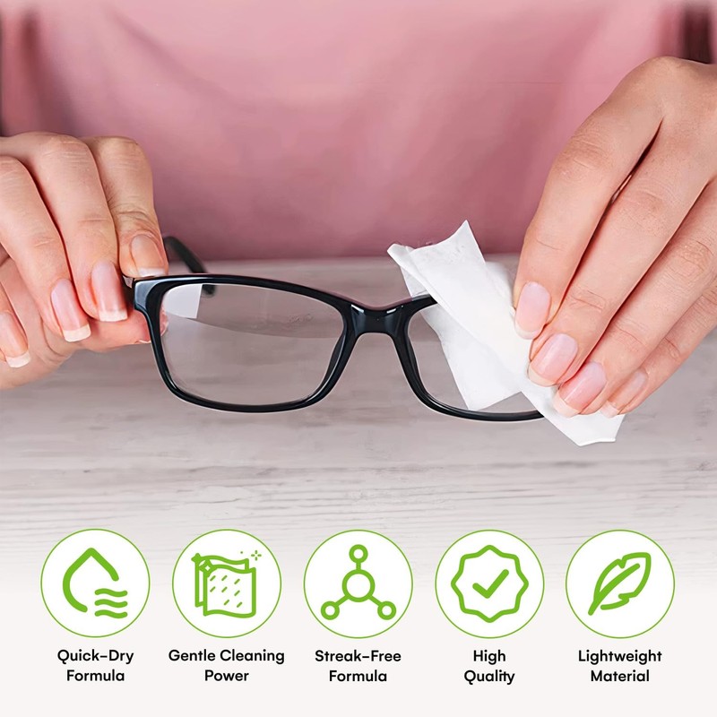 Care Touch Lens Wipes for Eyeglasses- 400 Count Individually Wrapped