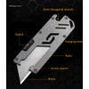 KUNSON Stainless Steel Keychain Utility Knife, Portable Pocket Retractable Box