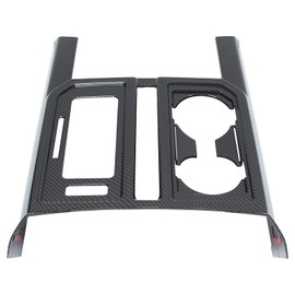 NewYall Center Console Gear Shift Cup Holder Panel Cover Trim for Ford F-150 2015-2020 Carbon Fiber ABS Interior Accessories