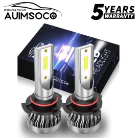 AUIMSOCO 9005 HB3 LED Headlights High Beam Bulbs 100W Bright 6000K Halogen Replacement