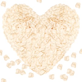 enttgo 1000Pieces Rose Petals, Artificial Flower Petals Fake Rose Petals Silk Red Rose Petals for Romantic Night,Wedding,Proposal Anniversary Flower Decorations (Champagne)