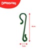 THE TWIDDLERS - 500 Pack Plastic Green Bauble Hooks Hangers