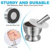Pwkauka 18/8 (304) Stainless Steel Mortar and Pestle Set,Mortar and