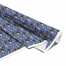 HEKO PANELS Softshell Fabric Sold by the Metre Outdoor Fabric Waterproof with Fleece Fabric for Sewing Sewing Fabrics Windproof for Jacket Hiking Sports Overall Dia De Los Muertos 1 Metre 145 x 100 cm