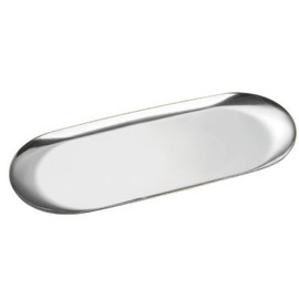 ColorfylCoco Stainless Steel Cash Tray, Coin Tray, Accounting Plate, Hot Towel Rest, Money Tray, Oval (Silver, Large)