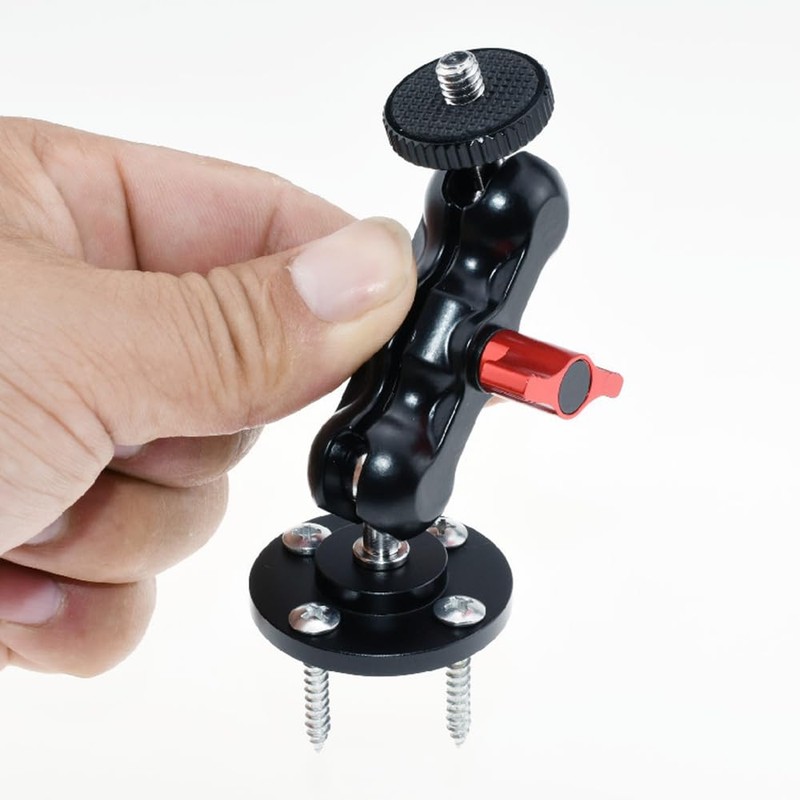 Zhouocea 1-Pack Microphone Wall Mount Black Flange Mount Microphone Holder