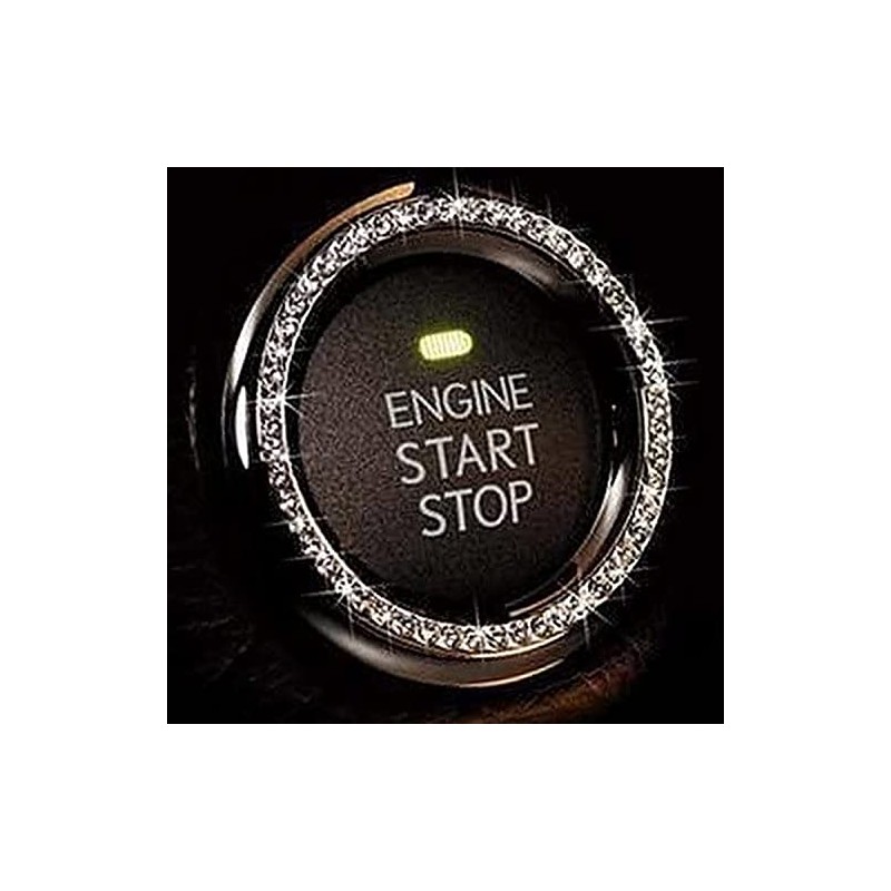 UPGRADE 2 PCS Bling Car Crystal Rhinestone Ring Car Decor