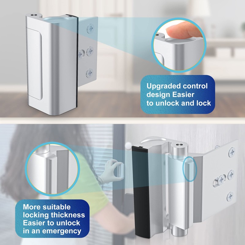 Door Reinforcement Lock Withstands 800lbs of Force - Extra Door