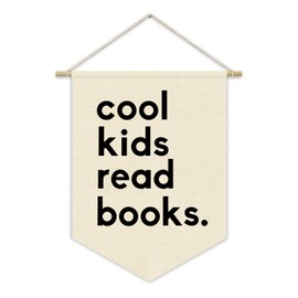 XYDEG Reading Corner Decor for Classroom Nursery,Cool Kids Read Books Canvas Banner,Read Sign Wall Hanging Banner Flag Decor for Reading Nook,Classroom Decor Kid Room Decor Read Corner 15x11 inch