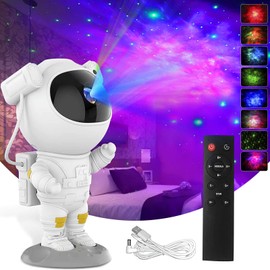 Proyector de Galaxias y Estrellas, Astronaut Light Projector, Astronauta Proyector de Estrellas, Proyector De Galaxias y Estrellas con Mando Distancia y Función de Temporizador, Ángulo Ajustable