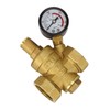 DN25 Brass Adjustable Water Pressure Reducing Regulator Reducer Gauge Meter