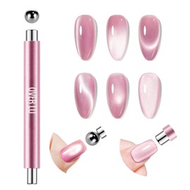 Over Lu | Imán para Uñas Ojo de Gato de Alta Potencia – Herramienta Magnética Cilíndrica Multi-Efecto para Esmalte en Gel, Kit de Diseño Nail Art Prof