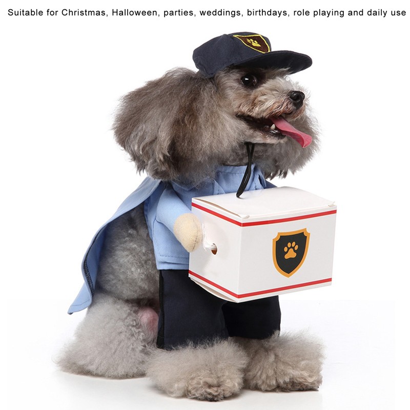 Pet Mail Carrier Costume Soft Funny Costumes Pet Suit with