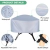 M METERXITY Round Outdoor Fire Pit Cover, 48" x 18"