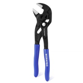 Workpro 7-Inch Pliers Wrench CR-V Construction  Adjustable Parallel Smooth Jaw Pliers