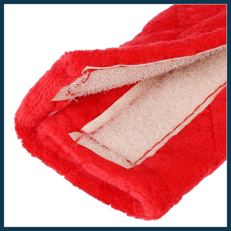 TUCKBOLD 4 Pcs Plush Red Car Seat Belt Protector Shoulder