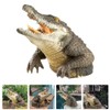 ABOOFAN Floating Crocodile Head Ornament Realistic Pond Decor for Pool