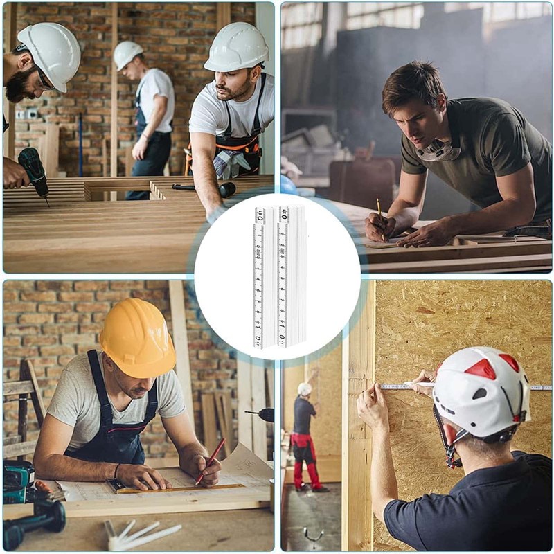 Set of 2 folding rulers, 1 metre mini folding ruler