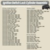 Ignition Switch Lock Cylinder & Door Lock Cylinder Set Compatible