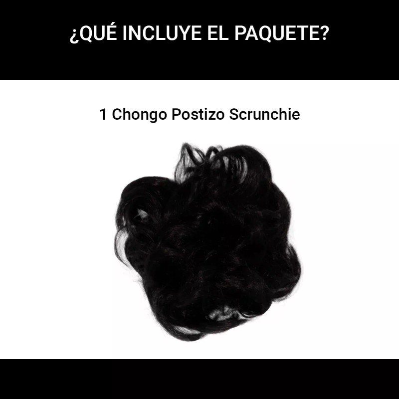 SM Extensión De Cabello Moño Ondulado Chongo Postizo Scrunchie