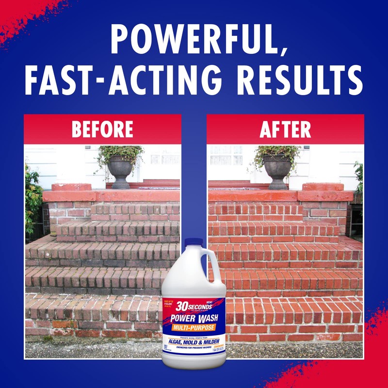 30 SECONDS Pressure Washer Concentrated Cleaner – Power Cleans Stains