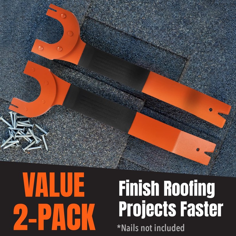 IMPRESA Pack of 2 Shingle Nail Puller - Safety Orange