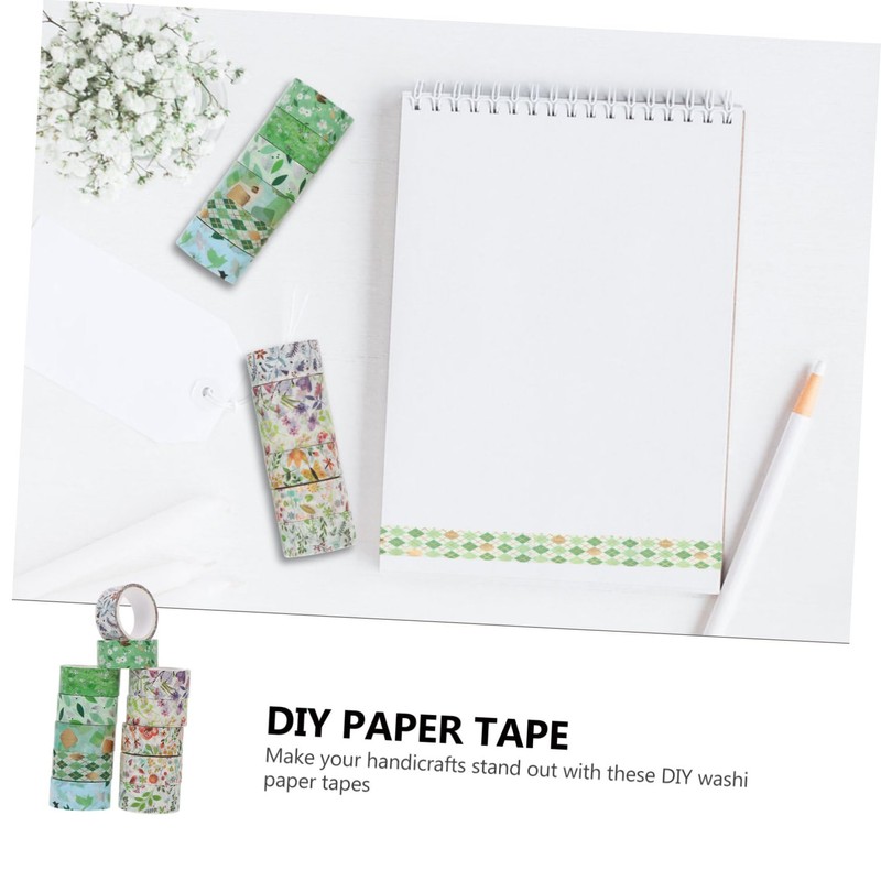 STOBOK 12pcs Decorative Washi Tapes for Scrapbooking and Journaling Spring