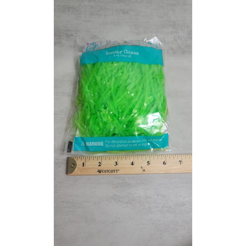 Easter Basket Grass Plastic Green 2oz Decoration Christmas Filler Discontinued