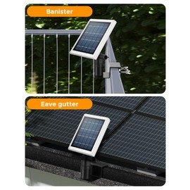 Outdoor Camera Gutter Mount Compatible with Stick Up Cam/Pro Solar Panel, Spotlight Cam Pro Battery and Stick Up Cam Plus Battery, No Drill Mount Universal Bracket, 1 Pack
