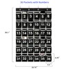 SAVERHO 36 Pockets Black Numbered Classroom Pocket Chart for Cell
