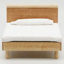 Hyack Miniature Furniture 1/12 Scale Compatible Dollhouse Twin Bed Miniature Furniture
