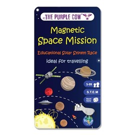 The Purple Cow- Space Mission Magnetic Travel Game. Great for Travel and On-The-Go. A Unique Solar System Game. Educational and Learning Activity for Boys and Girls. Ages 5+