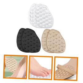 PACKOVE 9 Pairs Forefoot Cushions Metatarsal Gel Pads Non-Skid Heel Guards for Shoes Shock-Absorbing Transparent and Velvet Toe Fillers for Comfort and Blister Prevention Foot Support for