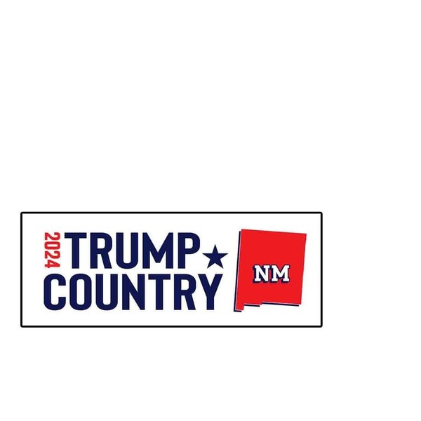 Trump Country NM 2024 Bumper Sticker Decal (3.37" x 9")