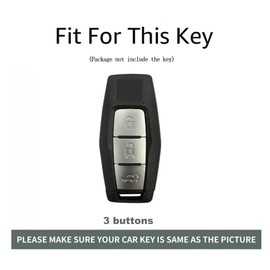 ontto TPU Car Key fob case Cover Fit for Mitsubishi Outlander 2021 2022 2023 keyless Entry Remote Key Shell Smart Key Bag Protector Accessories 3 Buttons Golden Black
