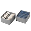 Coorganisers Jeans Drawer Organizer for Clothes 5 Compartments Storage Box