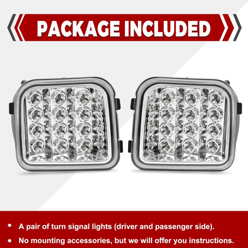 HECASA Pair LED Turn Signal Light Compatible with 2006-2010 Hummer