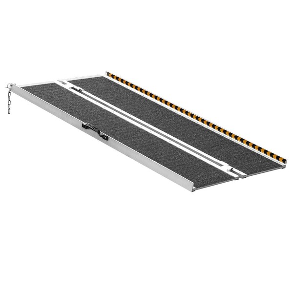 Portable Wheelchair Ramp, 5 ft 800 lbs Capacity, Non-Slip Aluminum