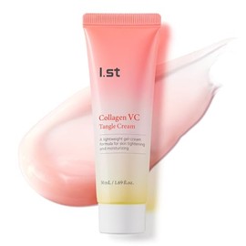I.st Collagen VC Bounce Cream, Smooth Radiant Glow, hidratante facial coreano con colágeno y complejo vitamínico, base de maquillaje hidratante, 1.69 onzas líquidas