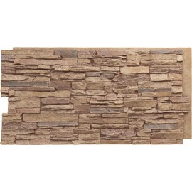 EverStone Canyon Ridge Faux Stone Panel, 45 3/4"W x 24 1/2"H x 1 1/4"D, Fall Bank Color