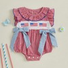 Kayotuas 4th of July Baby Girl Outfit USA Flag Smocked