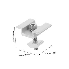 CIYODO 4 Pcs Solar Panel Clamps Mounting Brackets for Roofs Tins Flat Surfaces Durable and Pre Drilled Solar Mounting Clips for Reliable Installation